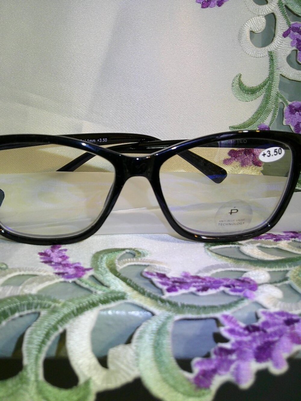 NEW Prive Revaux The Luxe Anti Blue Light Readers & Cloth Black +3.50 Strength
